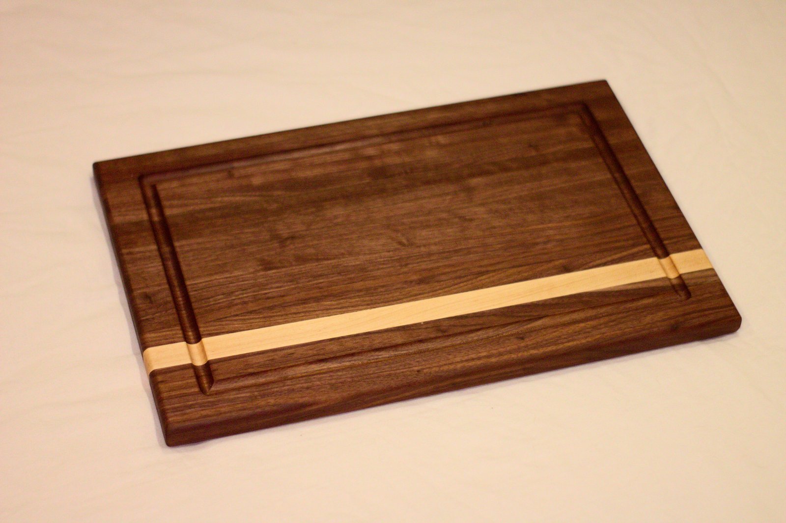 Large Magnetic Cutting Board Made From Walnut Wood Carved Juice